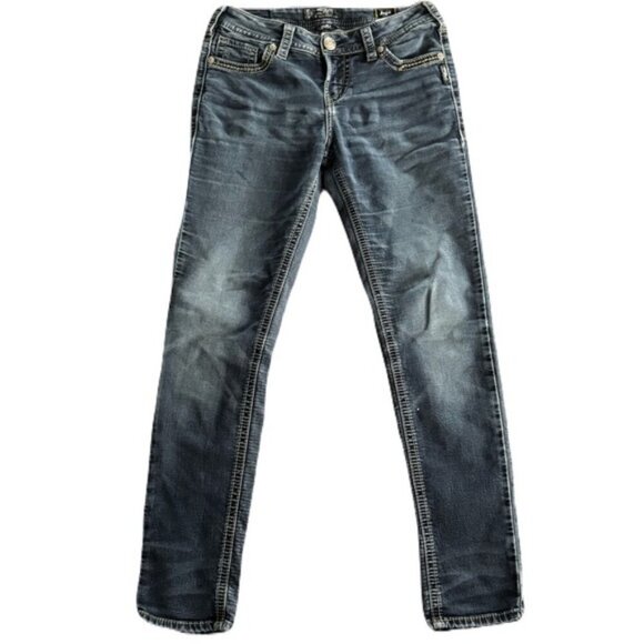 Silver Jeans 29 Medium Wash Suki Mid Pencil Skinny - Picture 1 of 11